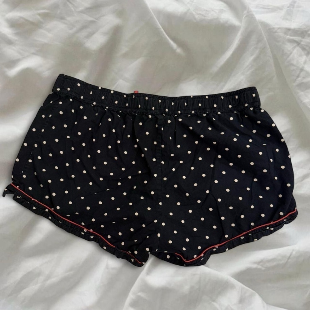 J. Crew Red and Black Polka Dot Sleep Shorts - Picture 2 of 5